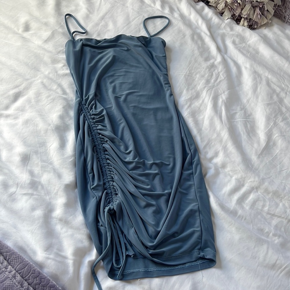blue dress